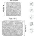 thumbnail image 5 of Dish Drying Mat for Kitchen Counter 18 x 16 Inch Christmas Silver Snowflake Microfiber Dish Mat Drying Pad Absorbent Dishes Pad Dish Drainer Rack Mats, 5 of 7