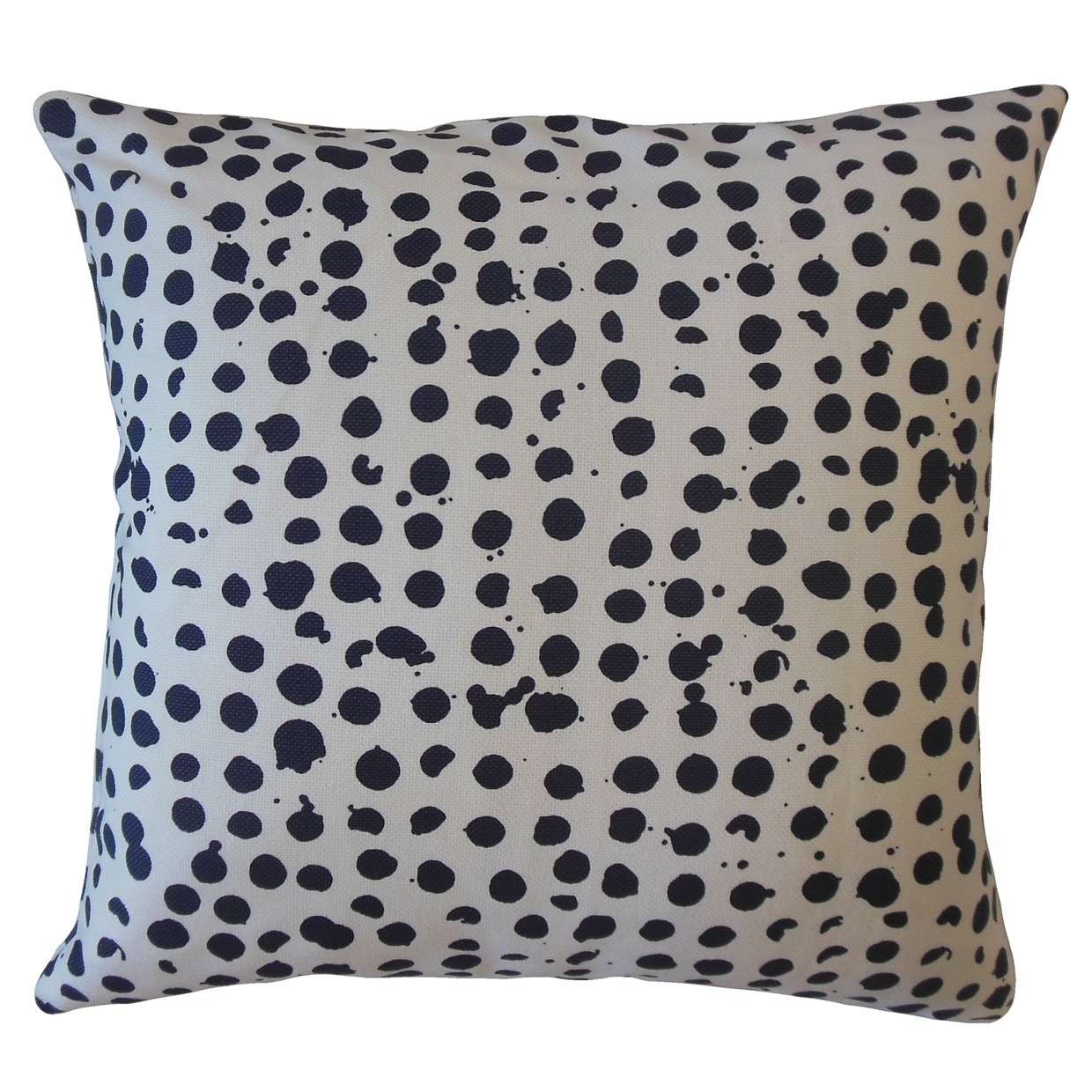 The Pillow Collection Sadler Polka Dot Throw Pillow Denim