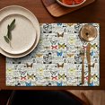 thumbnail image 5 of Cute Butterfly Heat Resistant Flax Table Mats with Colorful Tropical Floral Pattern, Wrinkle Free Machine Washable Place Mats for Dining Table, Artistic and Aesthetic Design, Set of 4, 5 of 6