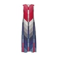 thumbnail image 5 of IROINNID Women's Sleeveless Sundress Full-Length Fashion Pockets Mid Calf Dress Printed V-Neck Dress, 5 of 6