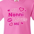 thumbnail image 4 of Inktastic Valentine's Day My Nonni Loves Me Hearts and Lips Youth T-Shirt, 4 of 5