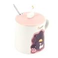 thumbnail image 3 of Taza de animales en relieve, taza de café bonita de dibujos animados con tapa, cuchara, taza de regalo para pareja para beber cisne, 3 of 8