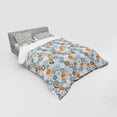 thumbnail image 3 of Ambesonne Grunge Bedding Set 3 Pcs, Bullseye Hexagon Motifs, Twin XL, Navy Blue Orange Beige, 3 of 3