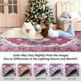 thumbnail image 4 of Wondo 6x9 Hot Pink Area Rug - Machine Washable Non-Slip Rubber Backing, Low Pile Vintage Carpet for Living Room Bedroom Kitchen Dining Office, 4 of 9