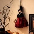 thumbnail image 3 of Halloween Witch Hanging Ornament, Funny 3D Broom Pendant for Door Wall, Spooky Bar Party Decor Accessory for Halloween Celebration, Red, 3 of 4