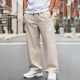 thumbnail image 2 of Men's Lightweight Ribbed Cooling Pants with Pockets Quick Dry Baggy Walking Pants Workout Athletic Travel Pants, 2 of 8