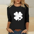 thumbnail image 4 of RKSTN Valentine's Gifts Women's 3/4 Sleeve T Shirts Top Oversized Crewneck Valentines Graphic Print Short Sleeve Shirt Womens Casual Solid Round Neck Loose Three Quarter Sleeve Shirt Spring Clothes, 4 of 7