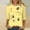 Yellow 3, variant on BLTIBY Bee Shirts for Women 3/4 Length Sleeve Tunic Tops Funny Cute Bee Graphic Tee Blouse Summer Casual Tshirt Ladies Gifts Pullover Tops Sky Blue L