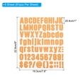 thumbnail image 2 of Uxcell Vinyl Letters Numbers Stickers Kit, Self Adhesive Decals for Mailbox, Sign Orange 486 Pieces 6 Sheets, 2 of 6
