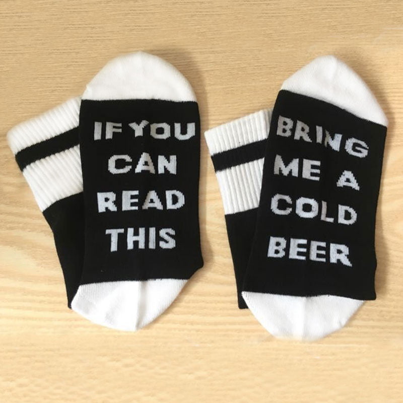 If You Can Read This Bring Me A Beer A Cold Beer Women Men Socks Cotton Sock 