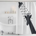 thumbnail image 3 of Giraffe Showering Shower Curtain, Waterproof Shower Curtains for Bathroom, Modern Abstract Art Funny Animals Washable Fabric Bathtub Curtain Set Bath Decor with 12 Hooks Long 72"x84", 3 of 8
