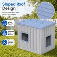 thumbnail image 4 of MINDYES Cat House, Outdoor Pet Shelter with Weatherproof Roof Removable Lids & Ventilation window, Blue, 4 of 8