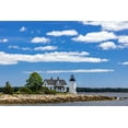 thumbnail image 2 of Haney, Chuck 32x23 Black Ornate Wood Framed with Double Matting Museum Art Print Titled - Lighthouse in Prospect Harbor-Maine-USA, 2 of 4