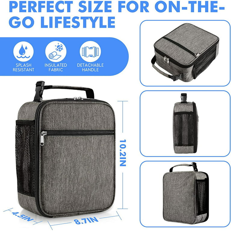 Insulated Lunch Box - Durable Insulated Lunch Bag Reusable Adults