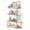 Light Brown, variant on 4 Tier Floating Wall Shelves - Farmhouse Rustic Wood Over Toilet Bathroom Shelf, 16" Wall Mounted Display Ledge for Living Room Bedroom Vanity, Multiple Colors