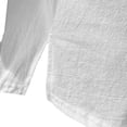 thumbnail image 6 of Krdevn Mens Shirts - Male Casual Solid Shirt Short Sleeve Stand Collar Shirt Blouse Tops,Mens Fall Shirts,Color:White,Size:M, 6 of 6