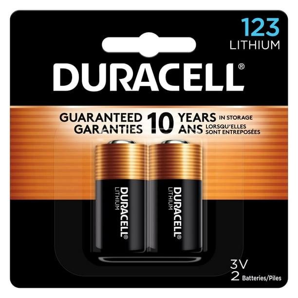 Batería de litio Duracell CR123A 3V, paquete de 2 unidades Duracell NA