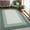 Green, variant on Historyli 2x6 FT Border Area Rug, Modern Contemporary Washable Non Slip Rug, Stain Resistant Soft Low Pile, Black/Grey