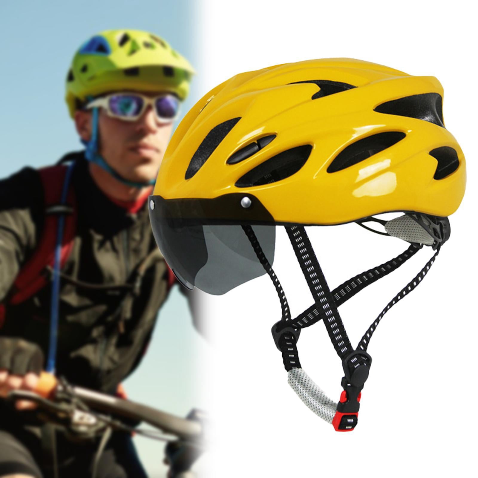 amleso Bike Helmet for Adults for Men Women Portable Fit Head Circumference 54-62cm Yellow