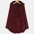 thumbnail image 1 of TIMIFIS Womens Hooded Button Collar Drawstring Hoodies Pullover Sweatshirts Casual Long Sleeve Tops Shirts with PocketsFall, 1 of 6