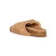 thumbnail image 3 of Bamboo Double Buckle Soft Faux Fur Cork Trim Slide Sandal 20329, 3 of 6