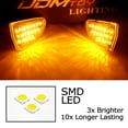 thumbnail image 2 of Clear Lens Black Interior Amber Full LED Front Side Marker Turn Signal Light Kit For 2007-2015 W451 Smart Fortwo, Powered by 24-SMD LED, Replace OEM Sidemarker Lamps, 2 of 9