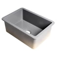 thumbnail image 2 of Pemberly Row Gray 27" x 18" Fireclay Undermount/Drop In Firelcay Kitchen Sink, 2 of 9