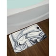thumbnail image 2 of Marble Bath Mat, Trippy Mix of Colors with Unusual Forms Creative Paintbrush Style Image, Non-Slip Plush Mat Bathroom Kitchen Laundry Room Decor, 29.5 X 17.5 Inches, Black Pale Grey Dust, Ambesonne, 2 of 2