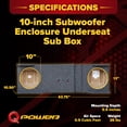 thumbnail image 3 of Q Power Boîtier de Caisson de Basses Double 10 Pouces, Boîtier de sous-Assise Downfire pour Chevy HD 2001-2006, 3 of 8