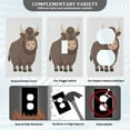 thumbnail image 5 of IAUYY Retardant PC Material Unused Outlet Cover Switch Plate Covers Easy DIY Installation with Screws Light Switch Cover Plate Cute Brown, 5 of 9