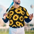 thumbnail image 5 of Lsque Sunflower 6 Pattern Mens Polo Golf Shirts Funny Graphics Shorts Sleeve Button Shirts Baseball T-shirt-3X-Large, 5 of 7