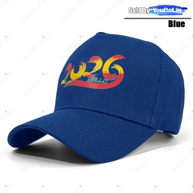 Gorra de béisbol 2026, informal, deportiva, de algodón, ajustable, tipo trucker, para papá, para las Olimpiadas, Super Bowl, Copa Mundial, Abierto de Tenis,Blue