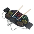 thumbnail image 3 of Electronic Drum Set Play Roll Up Drum Pad Pedals Drum Sticks for Kids Children, 3 of 15