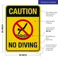 thumbnail image 3 of Caution No Diving Pool Sign,, 3 of 8