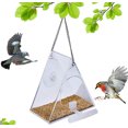 thumbnail image 5 of Acrylic Transparent Bird Feeder Bird Feeder Bird Cage (Circular), 5 of 5