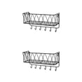 thumbnail image 1 of Billuyoard Key Rack Mail Holder Metal Kitchen Wall Office en Organizer Hook Mount Negro 2Conjunto, 1 of 1