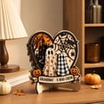 thumbnail image 5 of Halloween Plaid Ghost Wooden Signs with Stand Spooky Crew Tabletop Decor for Fall Holiday Party Farmhouse Style Home Ornament Gift, 5 of 5