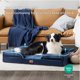 thumbnail image 4 of Cama ortopédica para perros grandes, impermeable, azul marino, 4 of 7