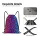 thumbnail image 4 of Fotbe Leopard Neon Rainbow Gradient Bolsa Mochila con Cordón Estampada, Bolsa de Gimnasio Deportiva, Bolsa Cinch, Bolsa con Cordón para Hombres y Mujeres-Small, 4 of 6