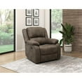 thumbnail image 2 of Lexicon Fairview Polished Microfiber Upholstered Manual Recliner in Brown, 2 of 9