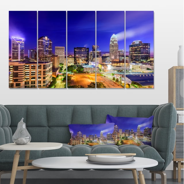 Charlotte North Carolina Cityscape - Impression sur Toile