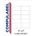 thumbnail image 2 of Compulabel 312107, 4" x 2" Labels (100 Sheets) Comparable to Avery® 5523™, 2 of 5
