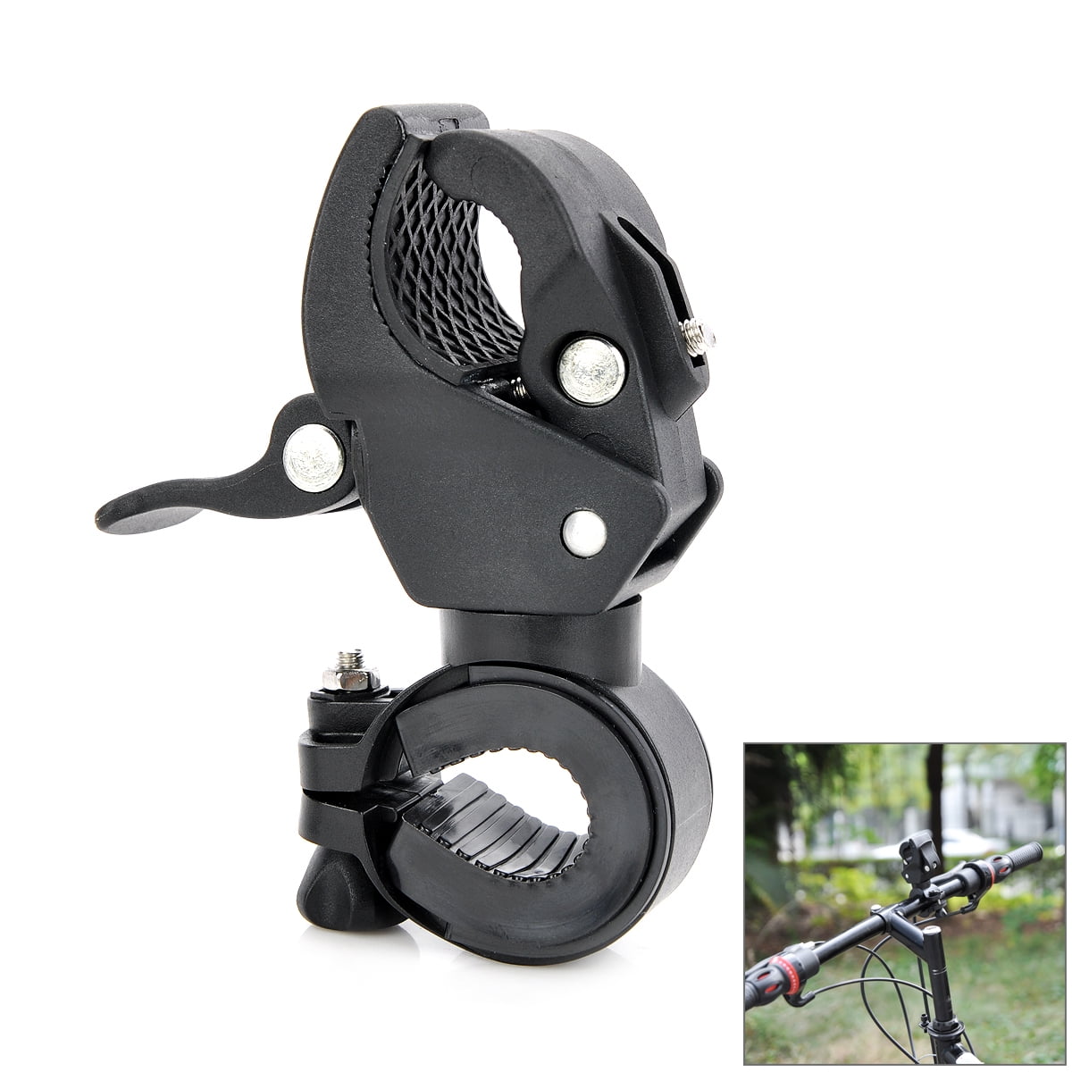 90Degree Rotating Bicycle Bike Handlebar Mount LED Flashlight Torch