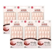 Kiss Salon Acrylic Nude 28 Nails (6 Pack, Kan03)