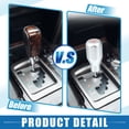 thumbnail image 5 of Unique Bargains 6 Speed Universal Car Auto Gear Shift Knob Stick Shifter Handle Car Interior Shift Knob Silver Tone, 5 of 6