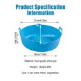 thumbnail image 2 of BreaDeep Silicone Air Fryer Liner 8.3inch Reusable Air Fryer Silicone Basket Heat Resistant Easy Cleaning Air fryers Silicone Pot Round for Air fryer Oven Accessories (Blue), 2 of 8