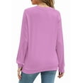 thumbnail image 5 of Fantaslook Fall Sweatshirts for Women Crewneck Long Sleeve Shirts Casual Tunic Tops Lightweight Pullover Sweatshirts, 5 of 8