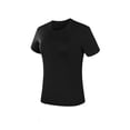 thumbnail image 3 of Fwqbns Womens Tops Casual Solid Short Sleeve Round Neck Pullover Tops Summer Basic Running Fitness Sports Tee Shirt Top, 3 of 5