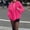 Hot Pink, variant on Abomasnow Women's Faux Fur Coat Soft Faux Fur Jacket Long Sleeve Lapel Furry Winter Jackets Shaggy Parka Short Coat XS-XXL