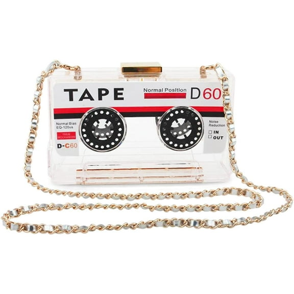 YOUI-GIFTS Women Retro Tape Shaped Recorder Shoulder Bag Elegant Evening Clutch Bags Vintage Banquet Handbag